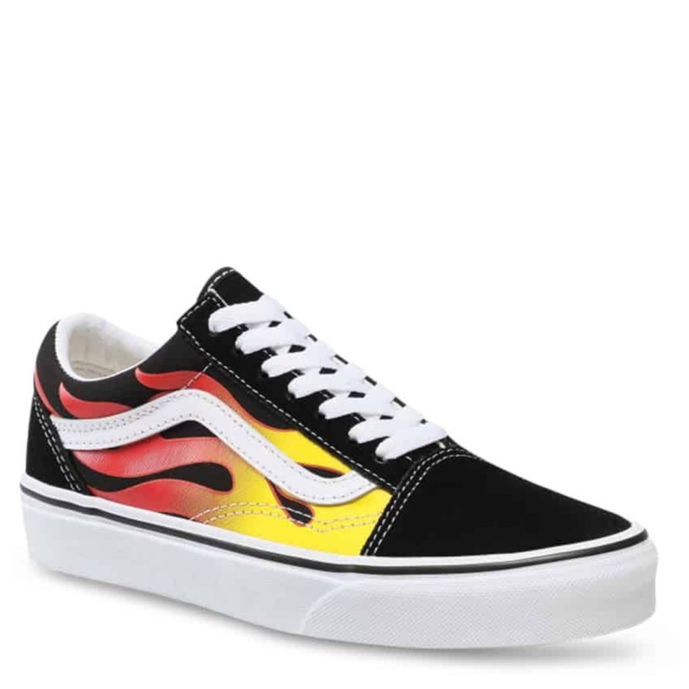Vans Men’s Old Skool
(Flame) Black/Black/True White 
VN0A38G1PHN Sneakers - Picture 5 of 16